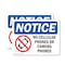 Signmission No Cellular Phones Or Camera Phones, 14 in W x Rectangle, Plastic OS-2PACK-NS-P-1014-L-14433 - alternate 1
